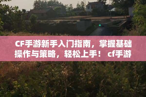 CF手游新手入门指南，掌握基础操作与策略，轻松上手！ cf手游新手攻略