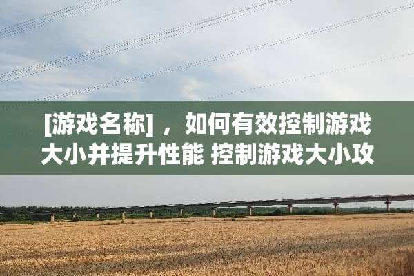 [游戏名称] ，如何有效控制游戏大小并提升性能 控制游戏大小攻略