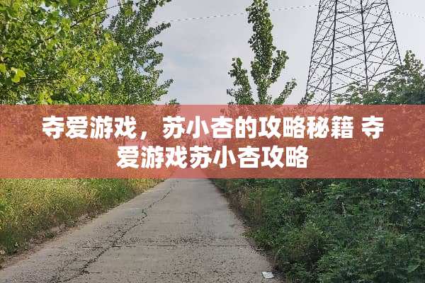 **游戏，苏小杏的攻略秘籍**游戏苏小杏攻略