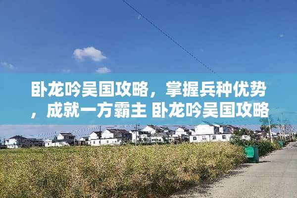 卧龙吟吴国攻略，掌握兵种优势，成就一方霸主 卧龙吟吴国攻略