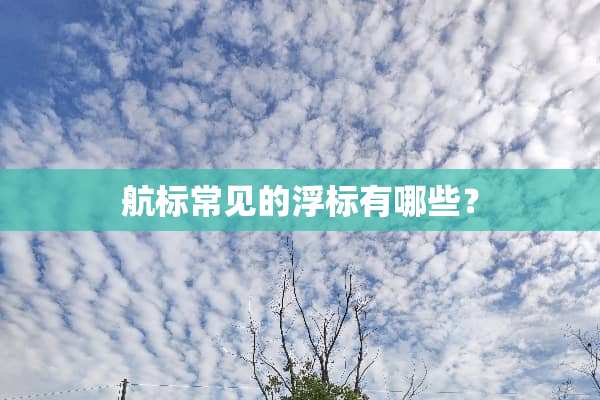 航标常见的浮标有哪些？