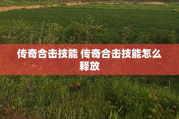 传奇合击技能 传奇合击技能怎么释放