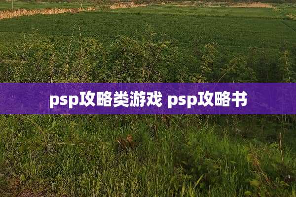 psp攻略类游戏 psp攻略书