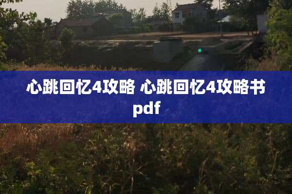 心跳回忆4攻略 心跳回忆4攻略书pdf