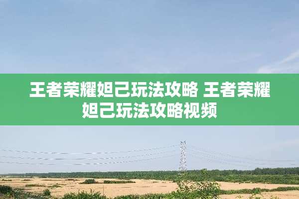 王者荣耀妲己玩法攻略 王者荣耀妲己玩法攻略视频