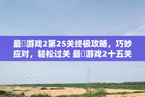 最囧游戏2第25关终极攻略，巧妙应对，轻松过关 最囧游戏2十五关攻略