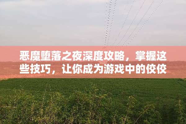 恶魔**之夜深度攻略，掌握这些技巧，让你成为游戏中的佼佼者 恶魔**之夜游戏攻略