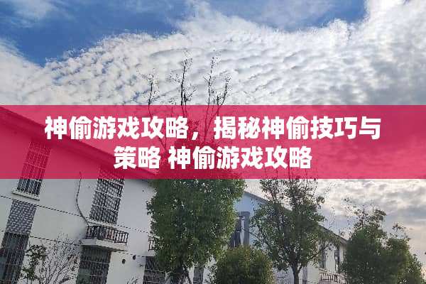 神偷游戏攻略，揭秘神偷技巧与策略 神偷游戏攻略