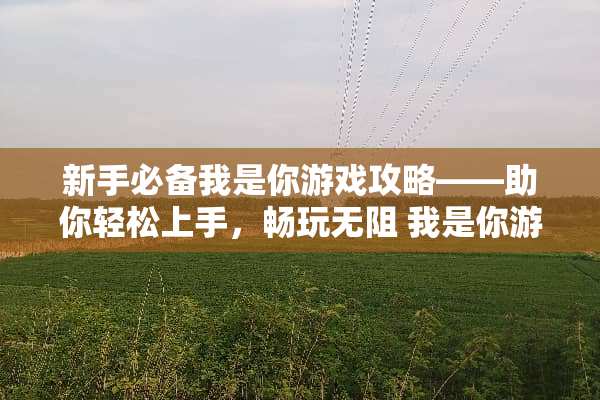新手必备我是你游戏攻略——助你轻松上手，畅玩无阻 我是你游戏攻略
