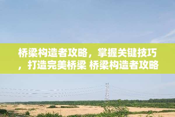桥梁构造者攻略，掌握关键技巧，打造完美桥梁 桥梁构造者攻略图