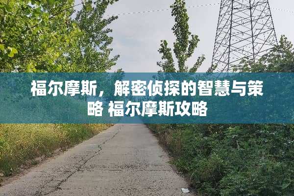 福尔摩斯，解密侦探的智慧与策略 福尔摩斯攻略