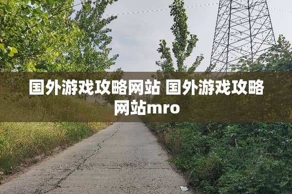 国外游戏攻略网站 国外游戏攻略网站mro