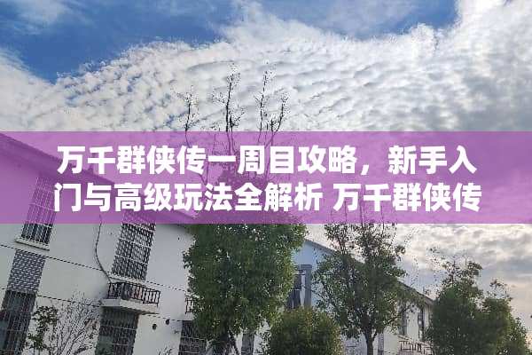 万千群侠传一周目攻略，新手入门与高级玩法全解析 万千群侠传一周目攻略