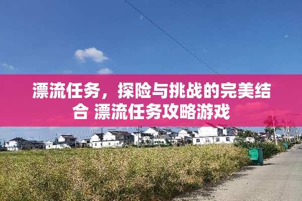 漂流任务，探险与挑战的完美结合 漂流任务攻略游戏