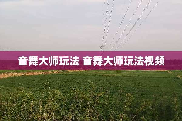音舞大师玩法 音舞大师玩法视频