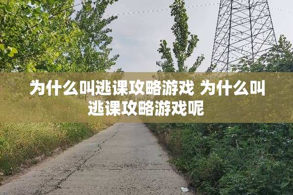 为什么叫逃课攻略游戏 为什么叫逃课攻略游戏呢