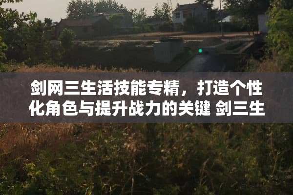 剑网三生活技能专精，打造个性化角色与提升战力的关键 剑三生活技能专精