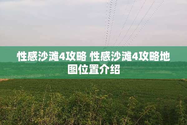 **沙滩4攻略**沙滩4攻略地图位置介绍