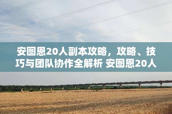安图恩20人副本攻略，攻略、技巧与团队协作全解析 安图恩20人副本攻略