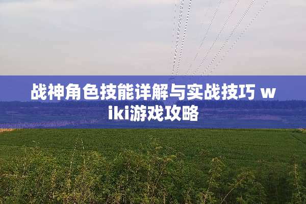 战神角色技能详解与实战技巧 wiki游戏攻略