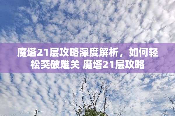 魔塔21层攻略深度解析，如何轻松突破难关 魔塔21层攻略