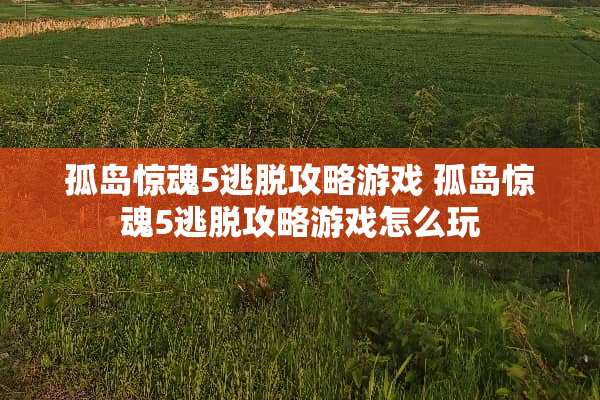 孤岛惊魂5逃脱攻略游戏 孤岛惊魂5逃脱攻略游戏怎么玩