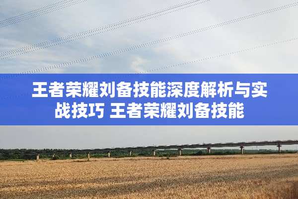 王者荣耀刘备技能深度解析与实战技巧 王者荣耀刘备技能