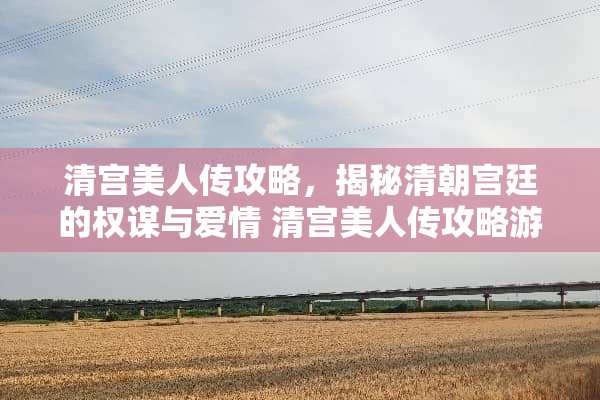 清宫美人传攻略，揭秘清朝宫廷的权谋与爱情 清宫美人传攻略游戏