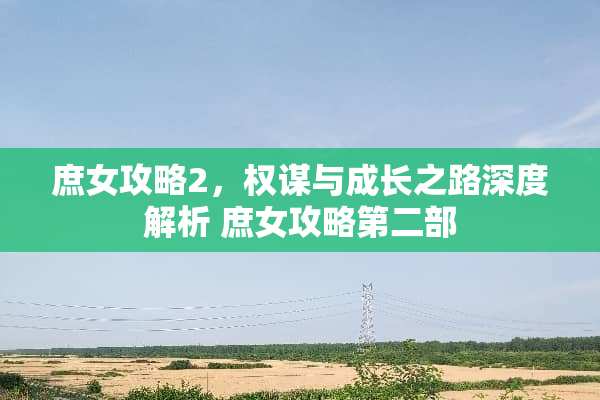 庶女攻略2，权谋与成长之路深度解析 庶女攻略第二部