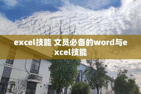 excel技能 文员必备的word与excel技能