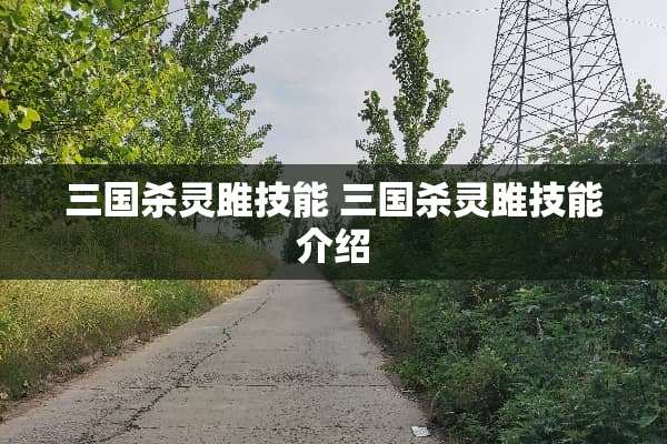 三国杀灵雎技能 三国杀灵雎技能介绍
