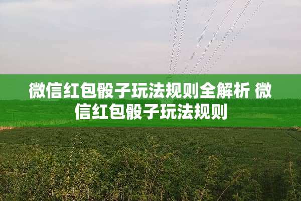 微信红包**玩法规则全解析 微信红包**玩法规则