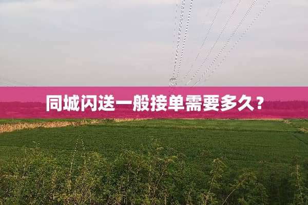 同城闪送一般接单需要多久？