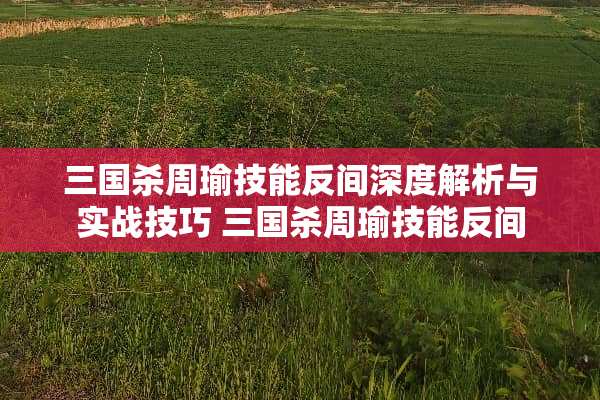 三国杀周瑜技能反间深度解析与实战技巧 三国杀周瑜技能反间