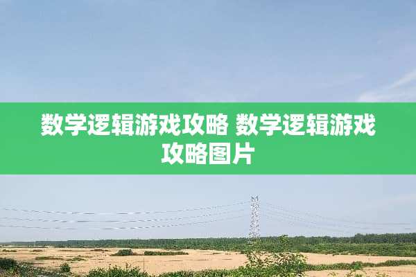 数学逻辑游戏攻略 数学逻辑游戏攻略图片