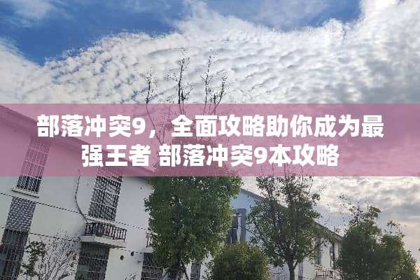 部落冲突9，全面攻略助你成为最强王者 部落冲突9本攻略