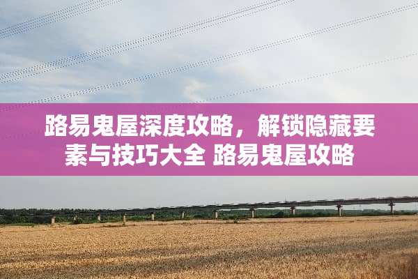 路易鬼屋深度攻略，解锁隐藏要素与技巧大全 路易鬼屋攻略