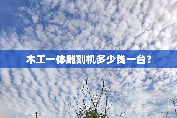 木工一体雕刻机多少钱一台？