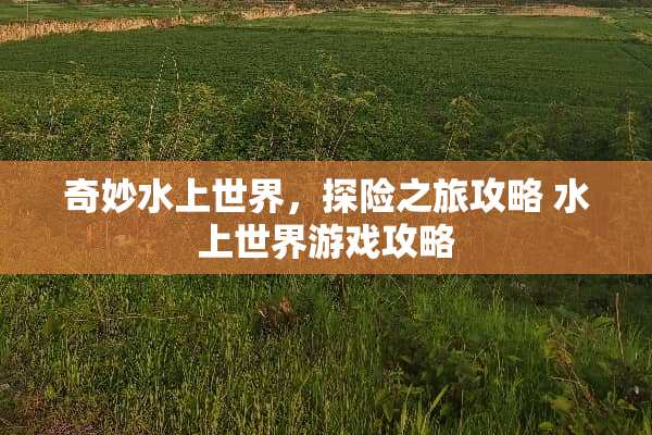 奇妙水上世界，探险之旅攻略 水上世界游戏攻略
