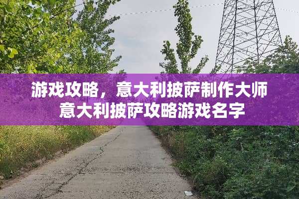 游戏攻略，意大利披萨制作大师 意大利披萨攻略游戏名字
