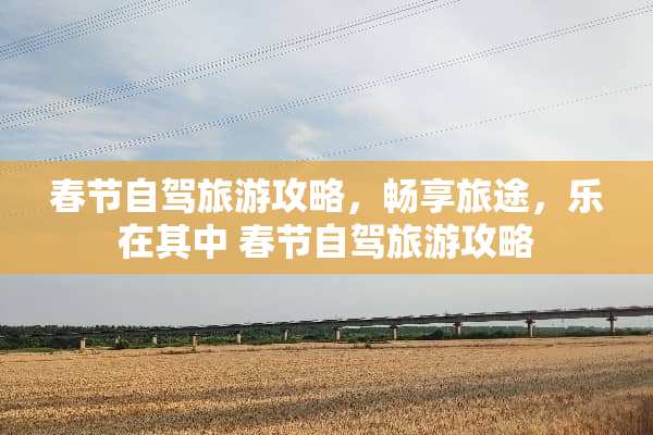 春节自驾旅游攻略，畅享旅途，乐在其中 春节自驾旅游攻略