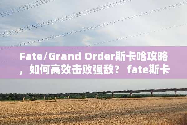 Fate/Grand Order斯卡哈攻略，如何高效击败强敌？ fate斯卡哈游戏攻略
