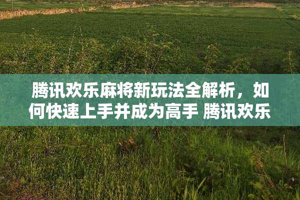 腾讯欢乐**新玩法全解析，如何快速上手并成为高手 腾讯欢乐**新玩法