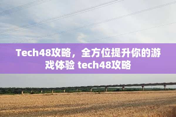 Tech48攻略，全方位提升你的游戏体验 tech48攻略