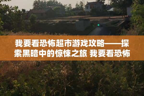 我要看恐怖超市游戏攻略——探索黑暗中的惊悚之旅 我要看恐怖超市游戏攻略