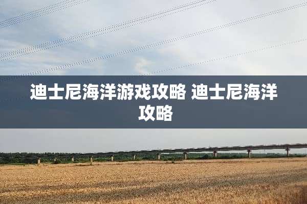 迪士尼海洋游戏攻略 迪士尼海洋 攻略