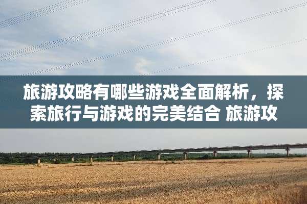 旅游攻略有哪些游戏全面解析，探索旅行与游戏的完美结合 旅游攻略有哪些游戏