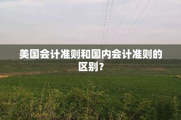美国会计准则和国内会计准则的区别？