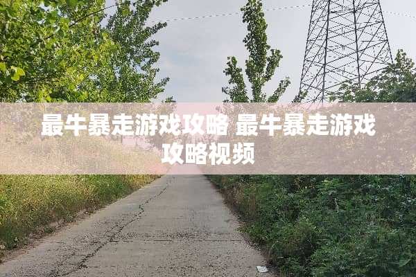最牛暴走游戏攻略 最牛暴走游戏攻略视频