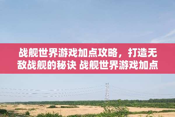 战舰世界游戏加点攻略，打造无敌战舰的秘诀 战舰世界游戏加点攻略